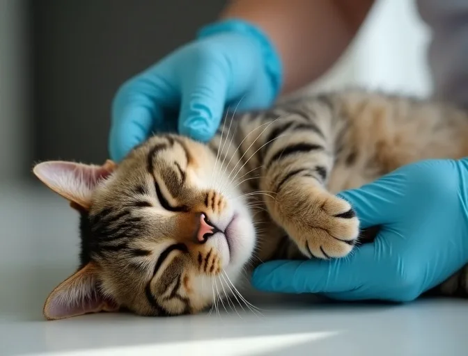 Specialist carefully handling a deceased cat with dignity in Beaconsfield